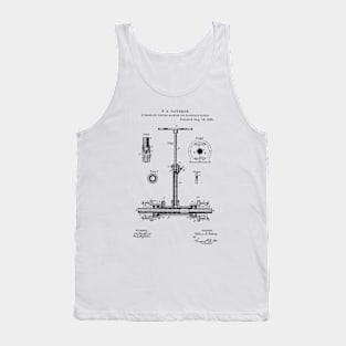 Machine for Telegraph Cables Vintage Patent Hand Drawing Tank Top